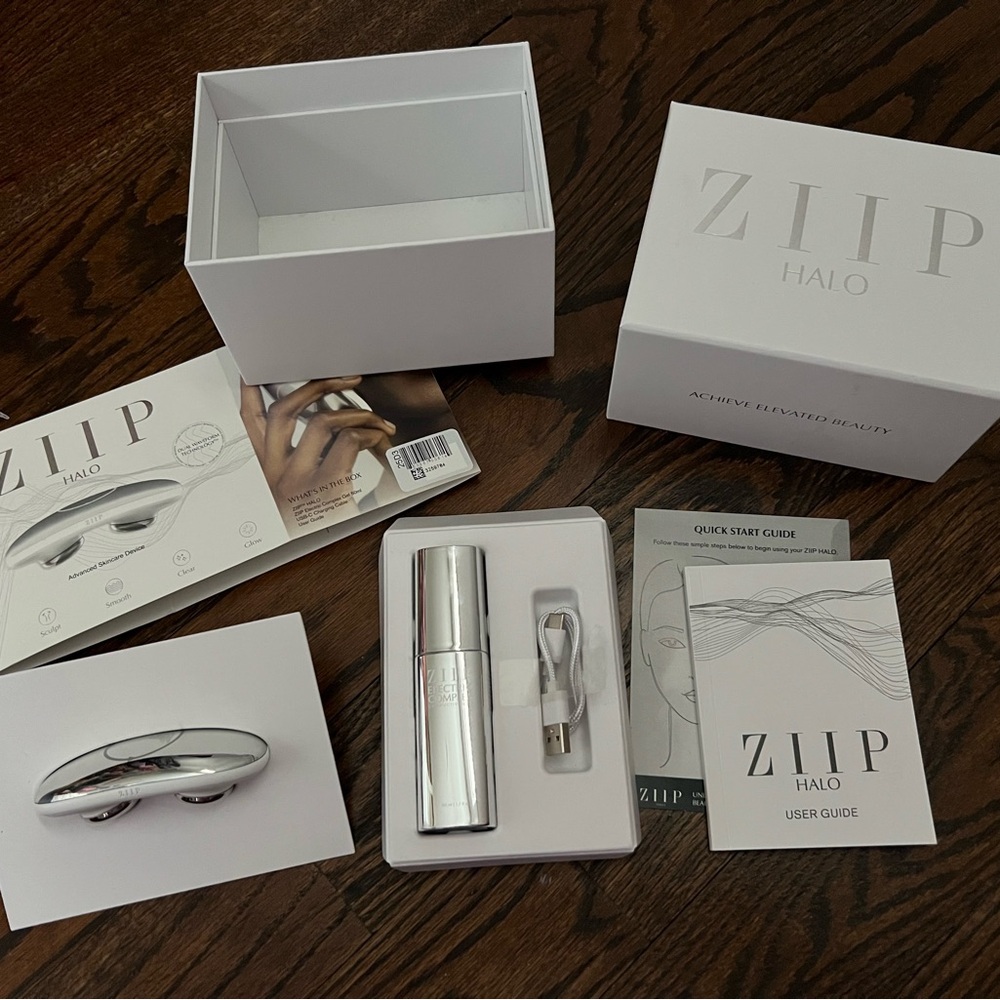 ZIIP Halo Silver Facial Tool with USB Charger
